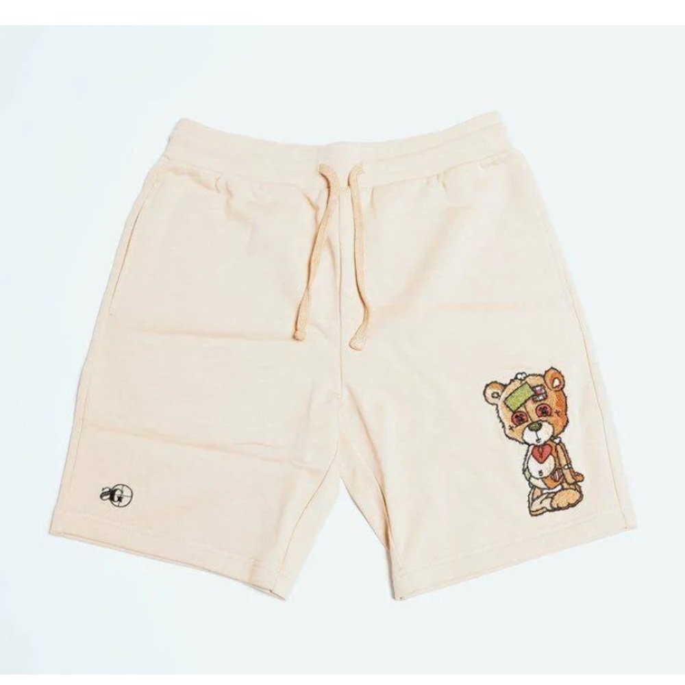 NWT Sniper Gang Apparel Heartless Tan Shorts Size Large